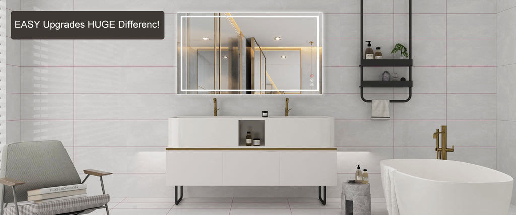 When Using A LED Bathroom Mirror, Where Should The Other Lighting Be?