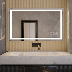 Spectro 24x40 inch LED Lighted Mirror, 5500K Cool White+4200K White+3000K Warm