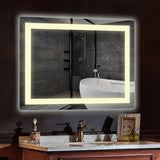 Amber 40x32 inch 3000K Warm LED Lighted Mirror