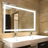 Dimmable LED Inner Edge Lighted Mirror with Anti-fog, Rectangle-Hauschen