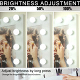 Hollywood Style LED Lighted Vanity Makeup Mirror,Wood Frame, 14 Daylight LED Dimmable Bulbs-hauschenhome