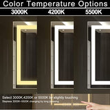 Spectro 36x72 inch LED Lighted Mirror, 4-Button Control, 5500K Cool White / 4200k White / 3000K Warm