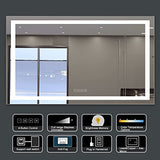 Spectro 36x60 inch LED Lighted Mirror, 4-Button Control, 5500K Cool White / 4200k White / 3000K Warm