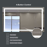 Spectro 36x60 inch LED Lighted Mirror, 4-Button Control, 5500K Cool White / 4200k White / 3000K Warm