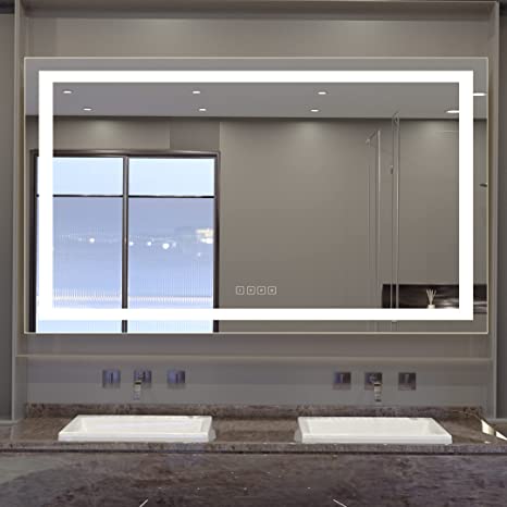Spectro 36x60 inch LED Lighted Mirror, 4-Button Control, 5500K Cool Wh ...